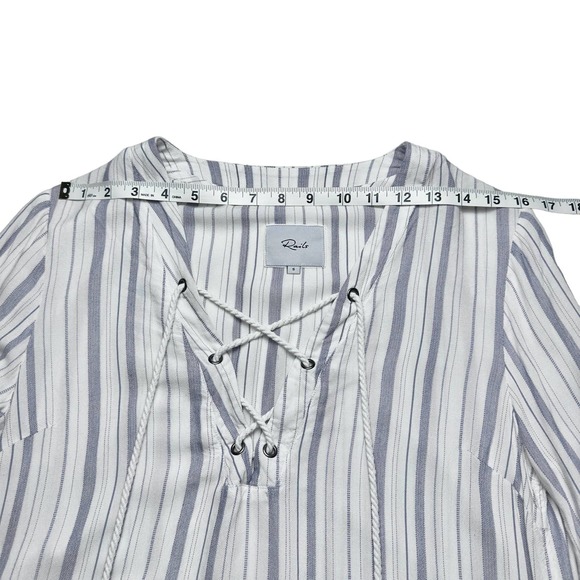 Rails | Women | Grace White Patriot Stripe Lace Up Top | Size Small - Picture 4 of 11